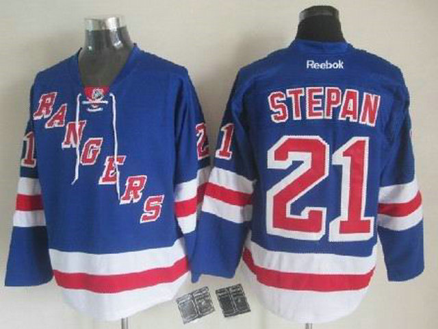 Rangers 21 Stepan Blue Jerseys