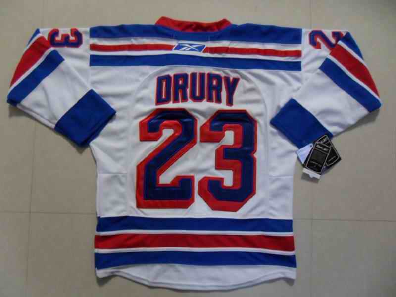 Rangers 23 Drury white Jerseys