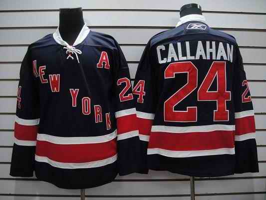 Rangers 24 Callahan 85th dark blue Jerseys
