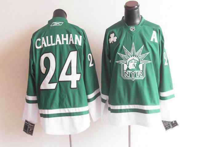 Rangers 24 Callahan green Jerseys