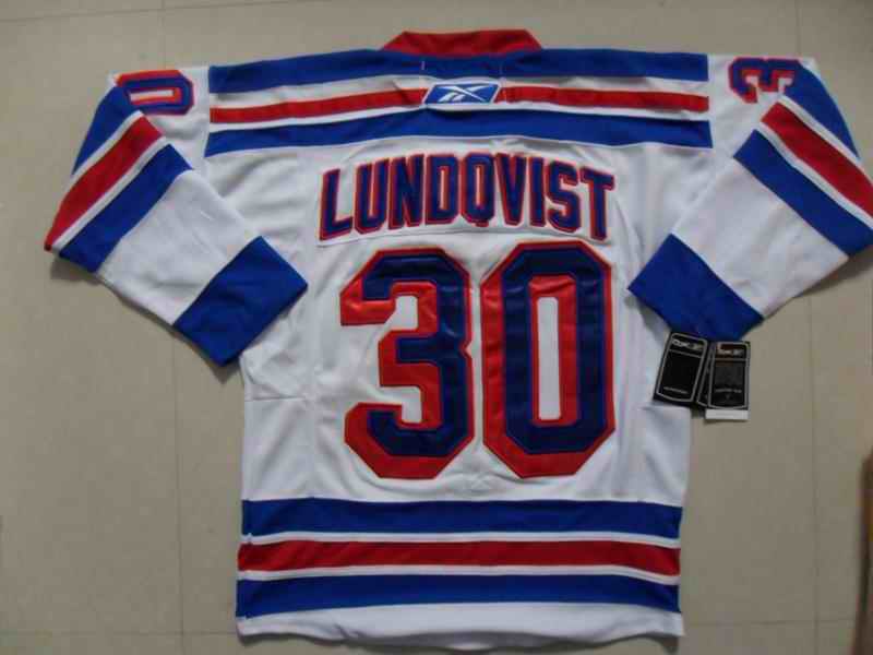 Rangers 30 Henrik Lundqvist white Jerseys - Click Image to Close