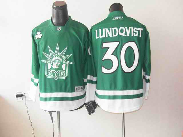 Rangers 30 Lundqvist green Jerseys
