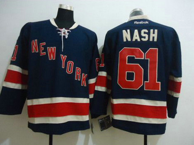Rangers 61 Nash Dark Blue Jerseys
