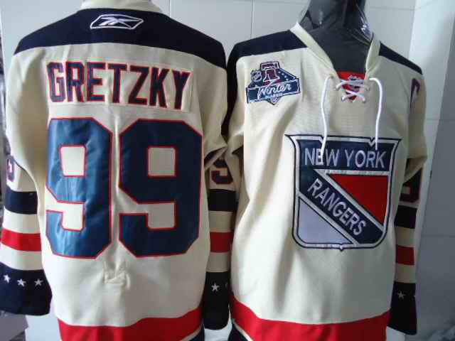 Rangers 99 Gretzky 2012 winter classic cream Jerseys