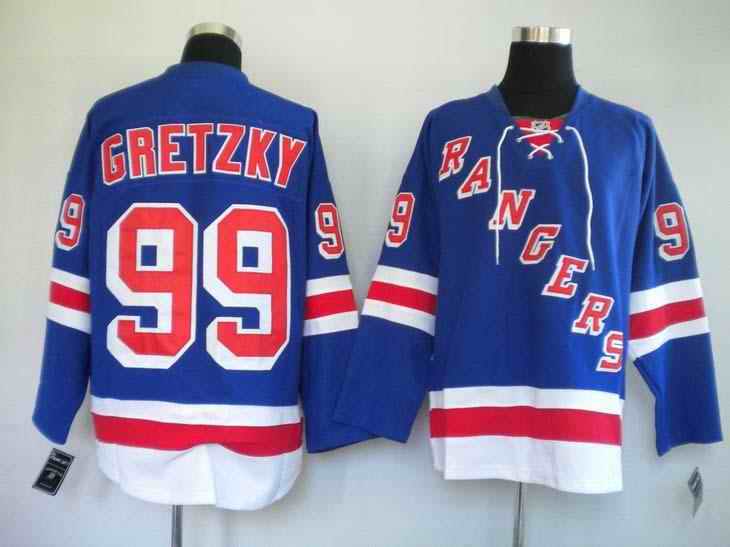 Rangers 99 Gretzky blue Jerseys