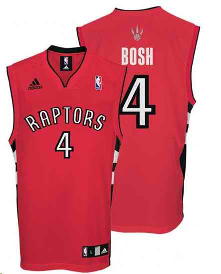 Raptors 4 Chris Bosh Red Jerseys