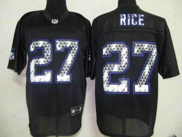 Ravens 27 Rice black united sideline Jerseys