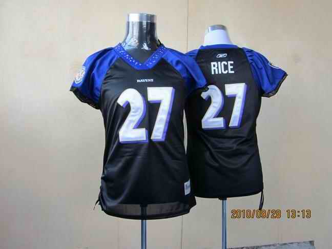 Ravens 27 Rice black women Jerseys