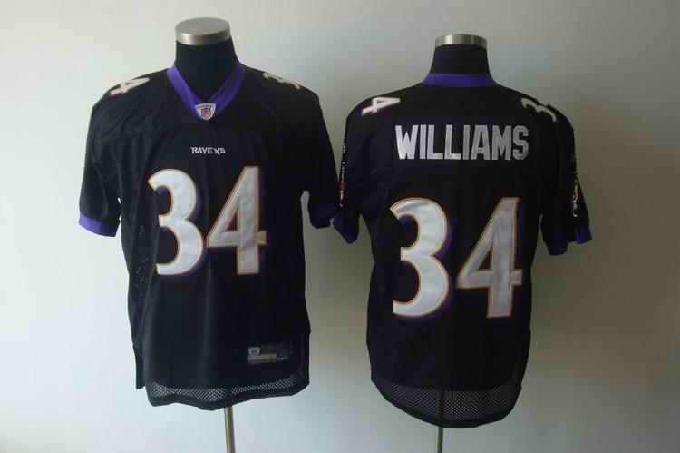 Ravens 34 Williams black Jerseys