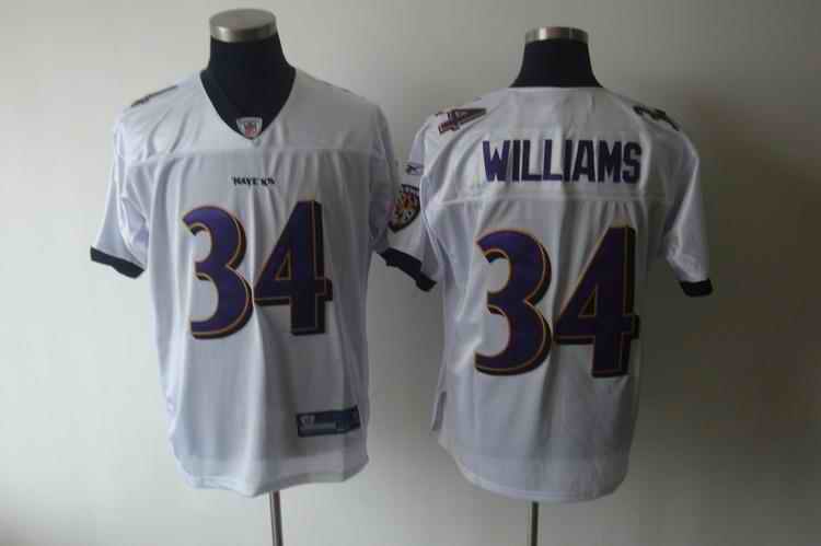 Ravens 34 Williams white Jerseys