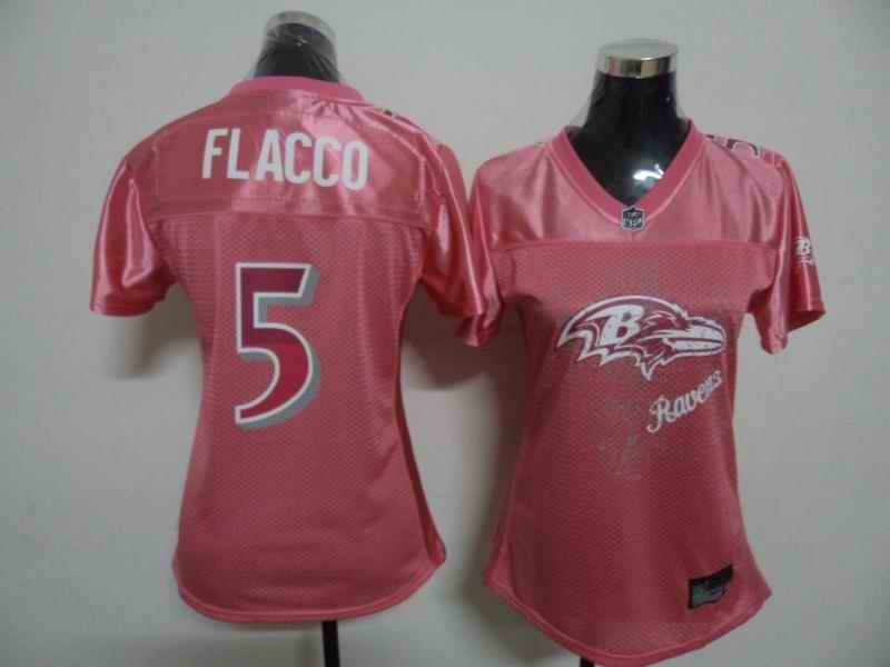Ravens 5 Falcons pink 2011 fem fan women Jerseys