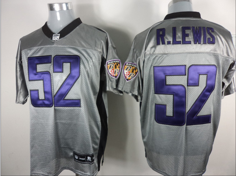 Ravens 52 Lewis Grey Jerseys