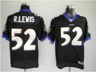 Ravens 52 R.Lewis Black Jerseys