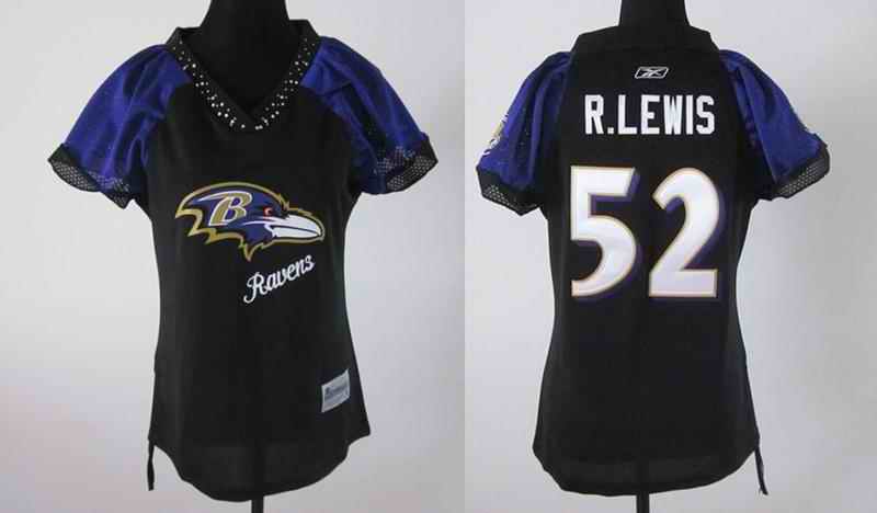 Ravens 52 R.Lewis black field flirt women Jerseys