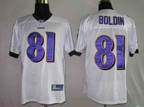 Ravens 81 Boldin white Jerseys