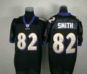 Ravens 82 Smith black Jersey