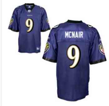 Ravens 9 Steve Mcnair Purple Jerseys