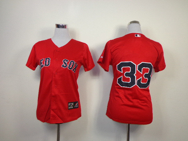 Red Sox 33 Red Women Jersey