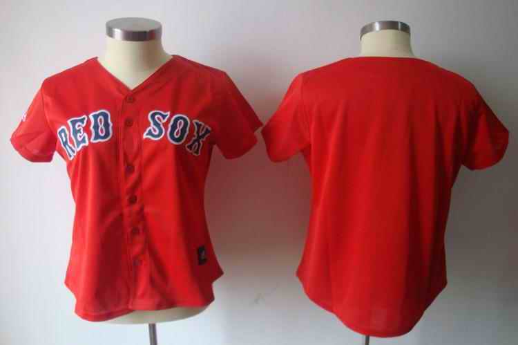Red Sox blank red women Jersey