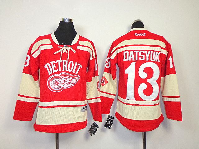 Red Wings 13 Datsyuk Red Classic Youth Jersey