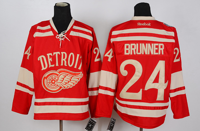 Red Wings 24 Brunner Red Classic Jerseys