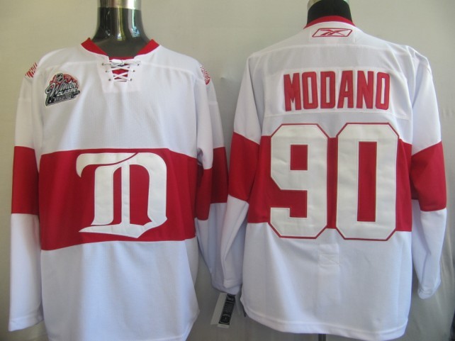 Red Wings 90 Modano White Jerseys
