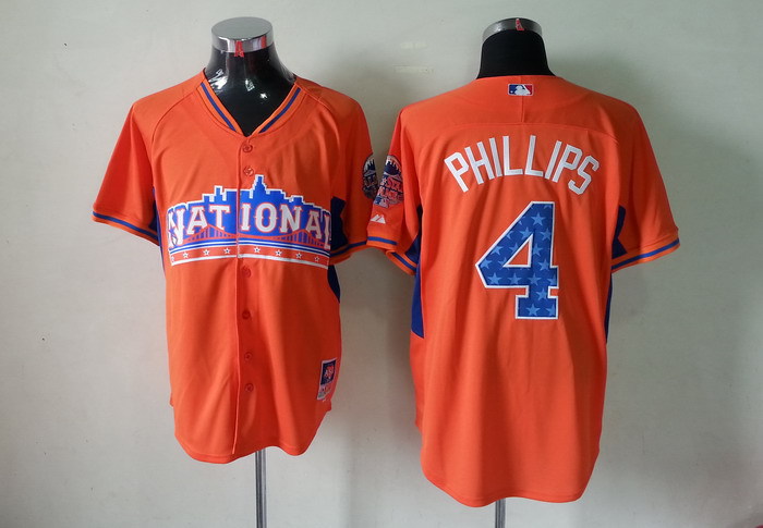 Reds 4 Phillips orange 2013 All Star Jerseys - Click Image to Close