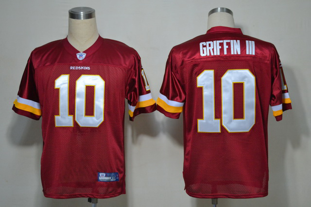 Redskins 10 Griffin III Red Jerseys