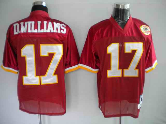 Redskins 17 D.williams red 50th Throwback Jerseys