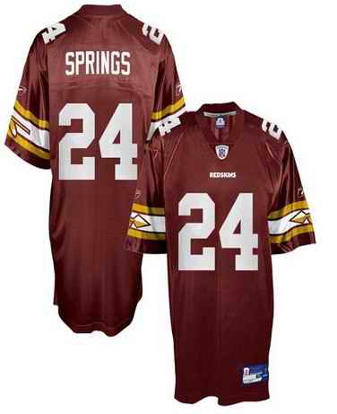 Redskins 24 Shawn Springs red Jerseys