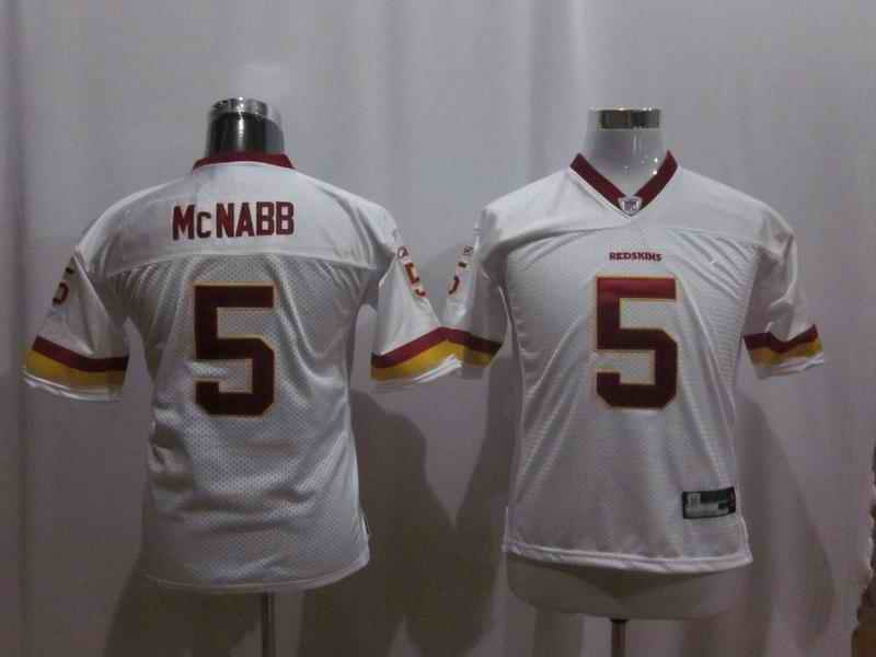 Redskins 5 McNabb white kids Jerseys