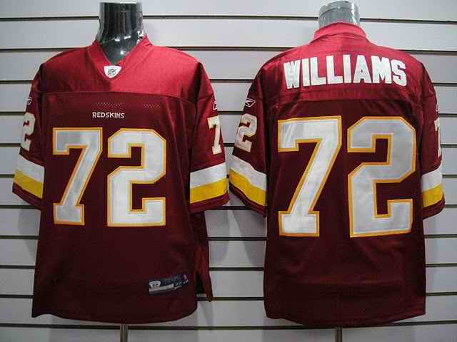 Redskins 72 Williams red Jersey