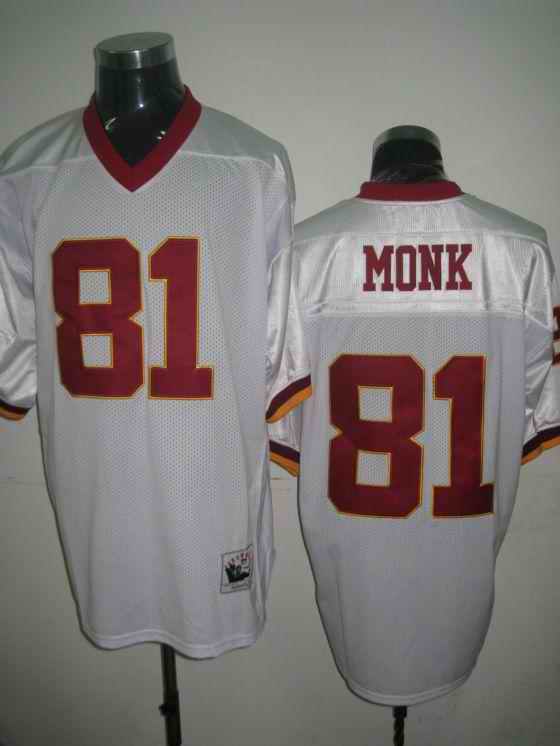 Redskins 81 Monk white Jerseys