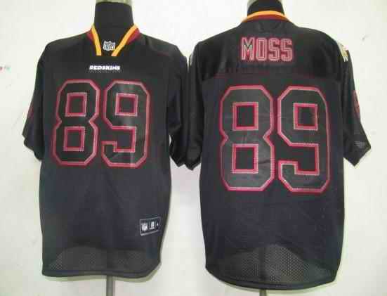 Redskins 89 Moss black field shadow Jerseys