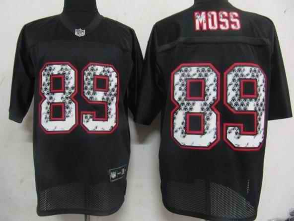 Redskins 89 Moss black united sideline Jerseys