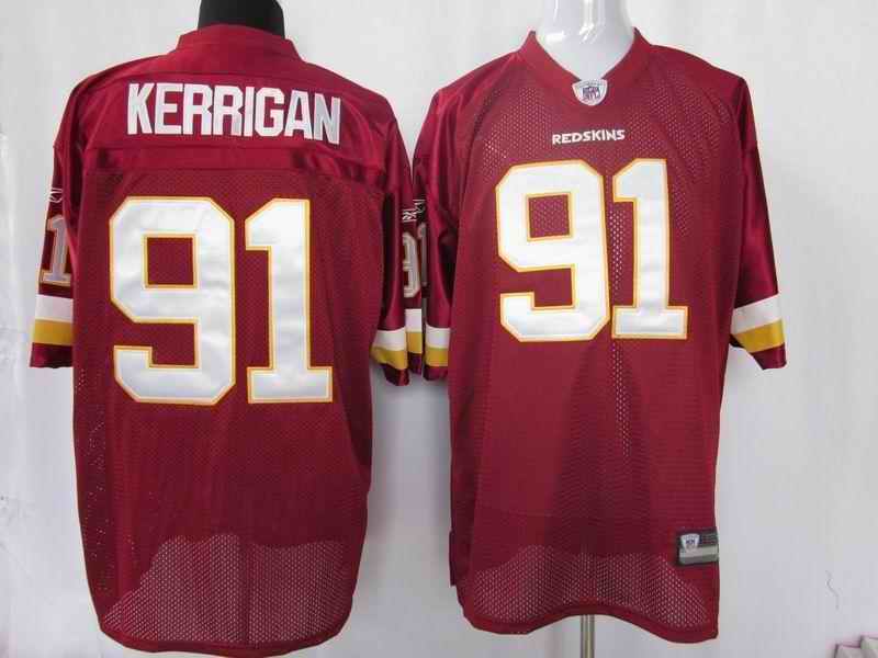 Redskins 91 Kerrigan red Jerseys