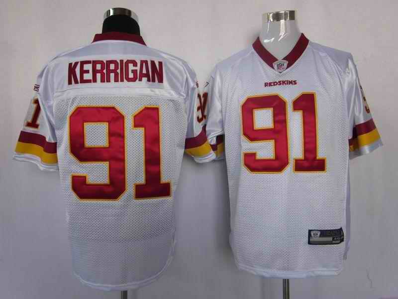 Redskins 91 Kerrigan white Jerseys