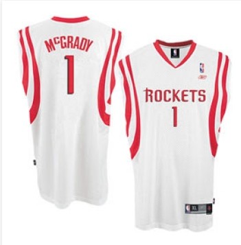 Rockets 1 Tracy McGrady White Swingman Throwback Jerseys