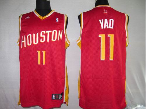 Rockets 11 Yao Ming Red Jerseys - Click Image to Close