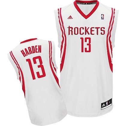 Rockets 13 Harden Revolution 30 Swingman White Jerseys