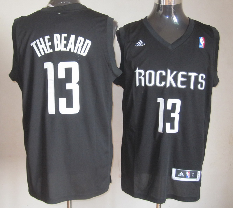 Rockets 13 The Beard Black Jerseys
