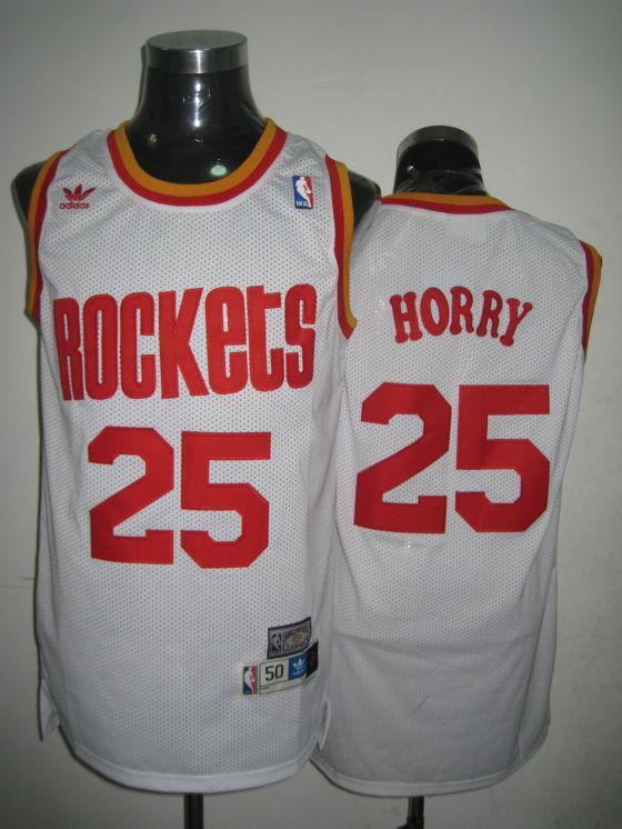 Rockets 25 Horry White Jerseys