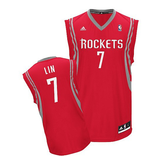 Rockets 7 Lin Red Jerseys