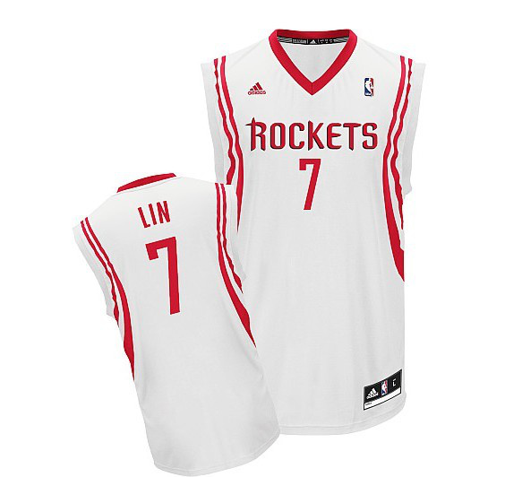 Rockets 7 Lin White Jerseys