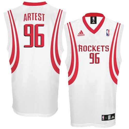 Rockets 96 Ron Artest White Jerseys