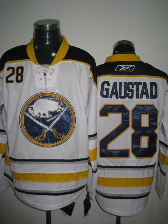 Sabres 28 Gaustad white Jerseys - Click Image to Close