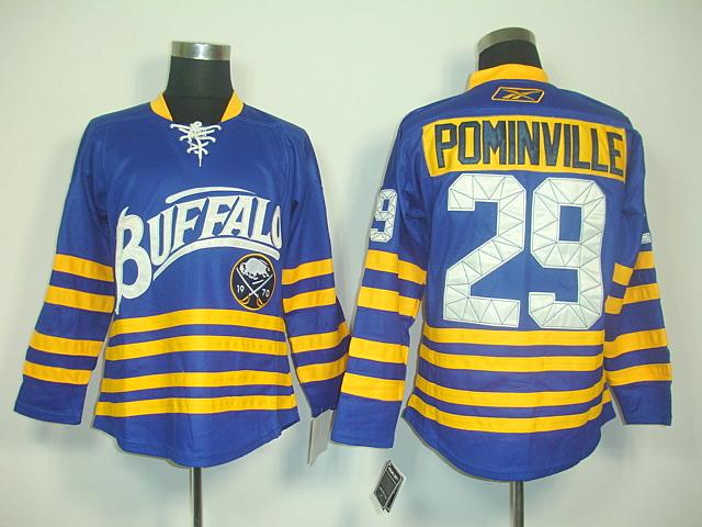 Sabres 29 Pominville blue 40th Jersey