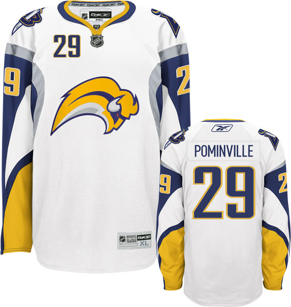 Sabres 29 pominville white 3rd Jerseys