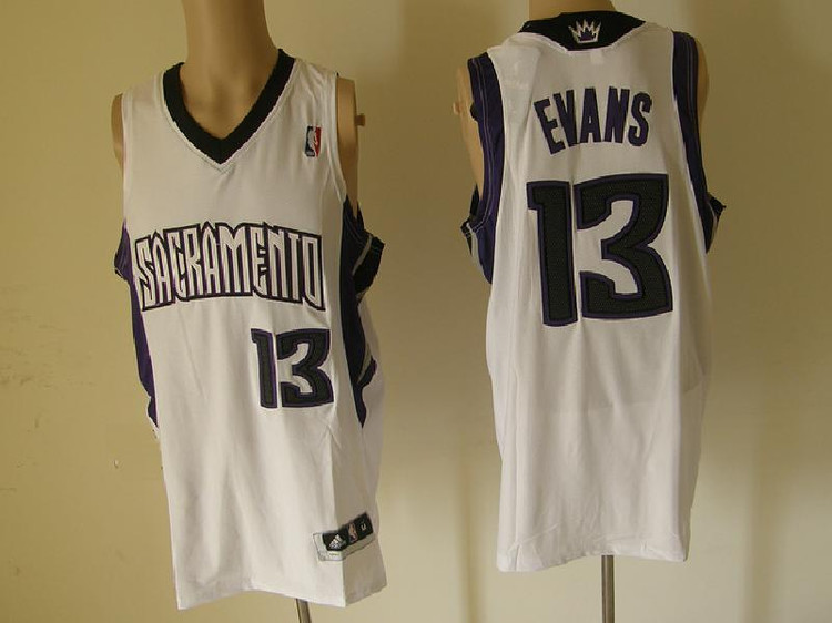 Sacramento Kings EVANS 13 White Jerseys