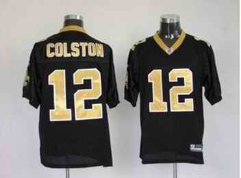 Saints 12 Colston black kids Jerseys